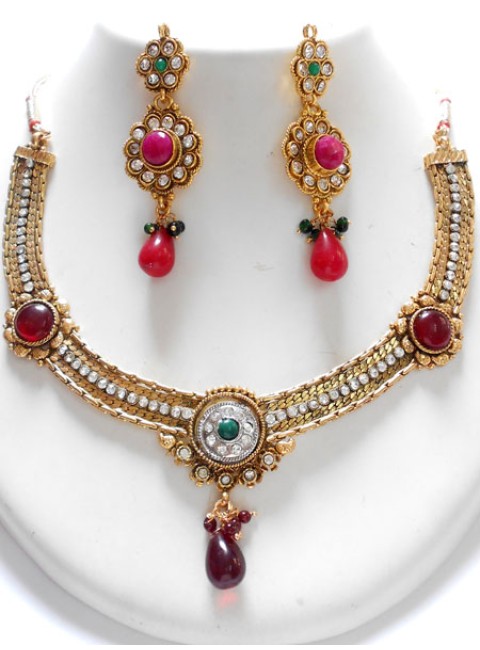 Polki Necklace Set